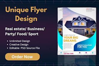 design real estate flyer and party flyer design