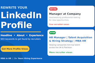 rewrite your linkedin profile, headline and about section