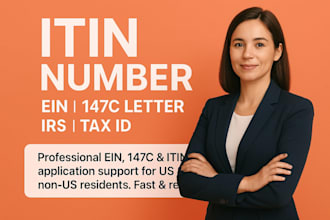 get ein, 147c confirmation letter, itin application for US and non US resident