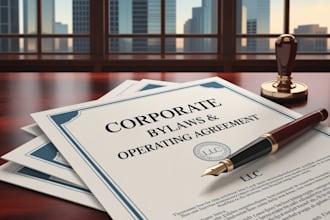 create corporate bylaws, complete business operating agreement for your company