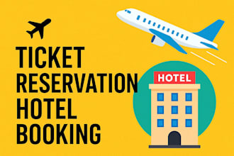 make flight ticket, visas, tours and hotel reservations