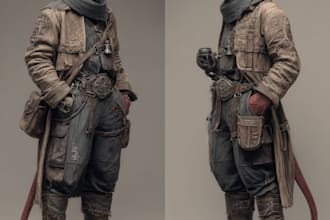 draw your fantasy, scifi or rpg character full body or portrait