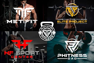 create gym, fitness, health, sports clothing brand logo for your business