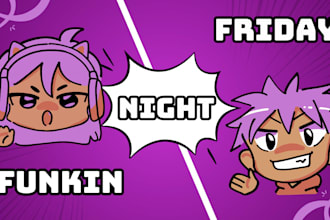 create custom fnf sprite, animations, pixel art