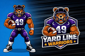 design cartoon, mascot logo for gaming and business