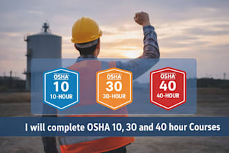 osha 10, 30, 40 hour courses