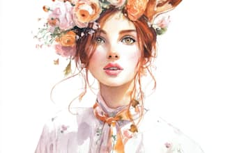 draw a cute watercolor illustrated