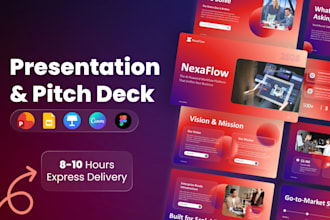 do powerpoint, google slides design and investor pitch deck