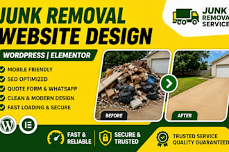 design a responsive junk removal website for your company