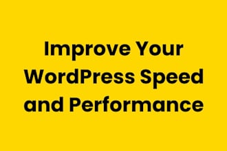 improve your wordpress speed and performance