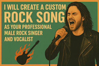 create a custom rock song as your professional male rock singer and vocalist