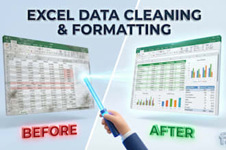 do excel data cleaning, merge, split excel data