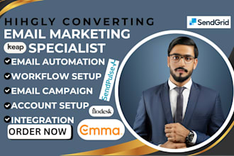 setup emma sendpulse mailjet  mailerlite sendgrik acumbamail flodesk clevertap