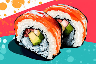 food pop art of your food art