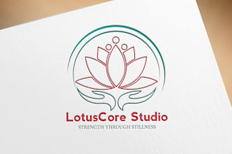design a modern yoga, holistic wellness, health and spa logo for your brand