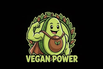 make best unique for vegan logo food with t shirt design