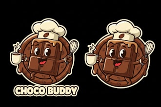 do candy chocolate sweets or food logo with t shirt design