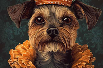 design custom pet portrait