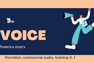 record a professional italian female voice over narration