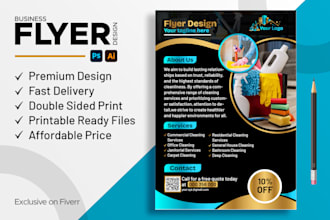 design modern flyer and business card for your company