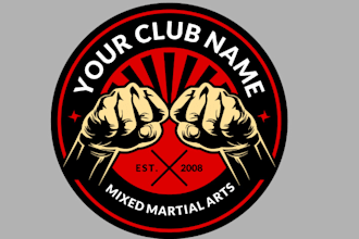 unique jiu jitsu and martial arts logo to knock out