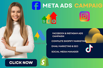 be your socia media meta fb instagram pinterest ads manager shopify marketing