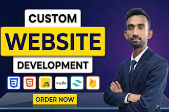 build custom website as full stack website developer, website development