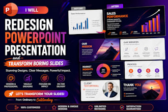 redesign powerpoint presentation and transform boring slides