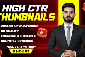design professional and unique youtube thumbnails