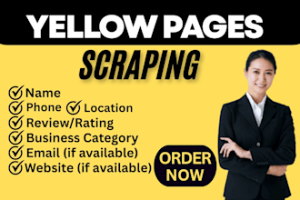extract yellow pages business data and targeted business leads
