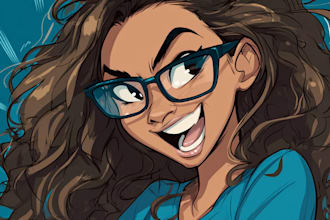 draw a cartoon caricature, logo, portrait, or avatar