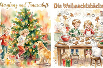 aquarell illustrationen fur kinderbucher und bilderbücher fur amazon KDP