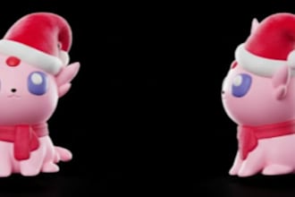 design 3d cartoon creature,anime kawaii model,cute fantasy pet for 3d print,stl