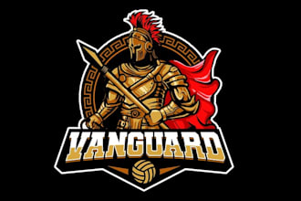 design vanguard spartan volleyball team logo