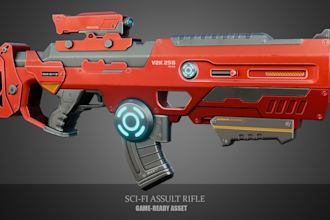make stylized sci fi 3d game assets with pbr textures