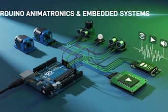 arduino animatronics, audio playback embedded system with sensor integration