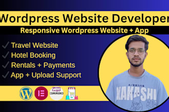 develop travel website, hotel booking website, rental website in wordprdpress
