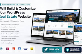 build and customize your wordpress website using houzez or wp residence theme