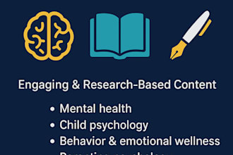 write psychology articles, blogs, and summaries for you