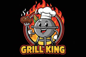 do food restaurant bar  bbq grill logo with t shirt design