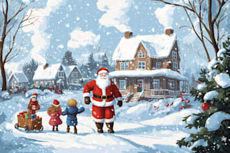 create festive holiday christmas design illustration
