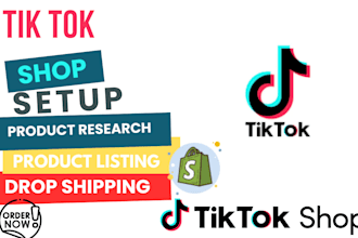 setup tik tok shop  listing products tiktok shop dropshipping
