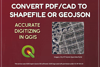 convert PDF or cad maps into shapefile, geojson, or kmz