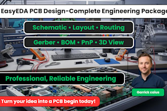 do pcb designing, gerber, bom, pnp in easyeda design software