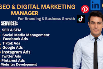 be digital marketing manager SEO, SMM, and SEM