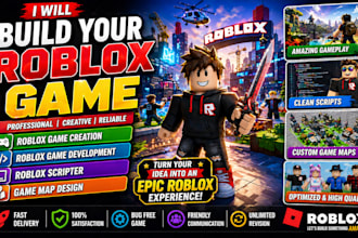 build roblox game creation, roblox game development, roblox scripter, game map