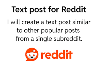 create a text for reddit