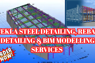 do tekla steel detailing, rebar detailing, and bim modelling