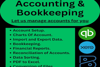 do bookkeeping, bank reconciliation, gst filing and month end closing