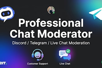 be your professional social media chat moderator and manager